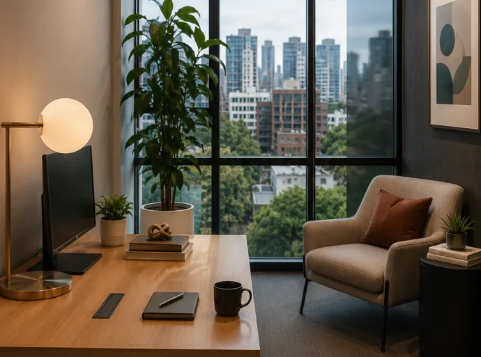 Private office suite with city views